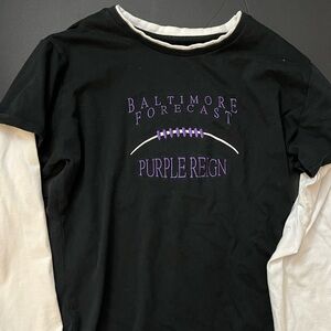 Baltimore Ravens Long Sleeve and Black Shirt